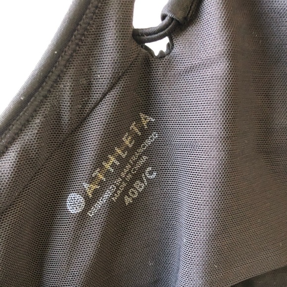 Athleta Black High Neck Loop Bikini Top 40 B/C - Picture 9 of 11